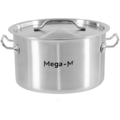 Sans Marque Casserole Basse De Restauration Avec Couvercle Mega-M Standard 12 L Diam. 30 Cm - Publicité Sans Marque Casserole Basse De Restauration Avec Couvercle Mega-M Standard 12 L Diam. 30 Cm - Publicité