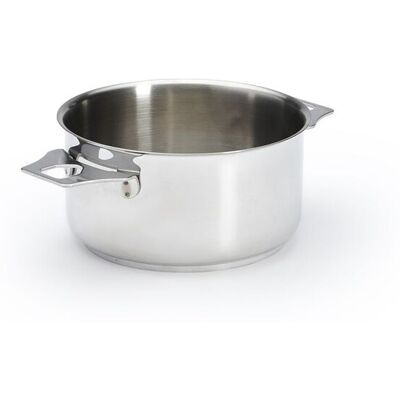Casserole en Acier Inoxydable 18cm - Compatible induction - Publicité Casserole en Acier Inoxydable 18cm - Compatible induction - Publicité
