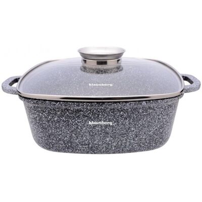 Klausberg Aluminium moulé avec revêtement en marbre 5,5L - Batterie de cuisine - Publicité Klausberg Aluminium moulé avec revêtement en marbre 5,5L - Batterie de cuisine - Publicité