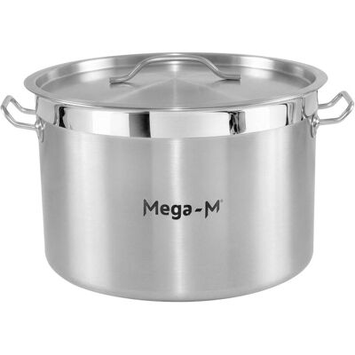Sans Marque Marmite De Service Moyenne Avec Couvercle Mega-M Pro 24 L Diam. 36 Cm X H 24 Cm - Publicité Sans Marque Marmite De Service Moyenne Avec Couvercle Mega-M Pro 24 L Diam. 36 Cm X H 24 Cm - Publicité