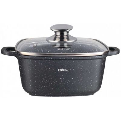 Kinghoff Poêle Carrée en Marbre - 5,5L, 26cm - Publicité Kinghoff Poêle Carrée en Marbre - 5,5L, 26cm - Publicité