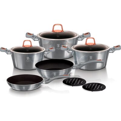 Berlinger Haus Batterie De Cuisine À Induction 10 Pièces Aluminium Antiadhésif Sans Pfoa Berli - Publicité Berlinger Haus Batterie De Cuisine À Induction 10 Pièces Aluminium Antiadhésif Sans Pfoa Berli - Publicité