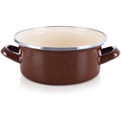 Sans Marque Marmite Émaillée Marron 18,5 Cm, 1,6 L - Publicité Sans Marque Marmite Émaillée Marron 18,5 Cm, 1,6 L - Publicité