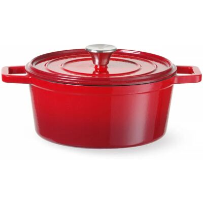 Marmite En Fonte Émaillée Rouge De 3,7 L - Hendi 626832 - Publicité Marmite En Fonte Émaillée Rouge De 3,7 L - Hendi 626832 - Publicité