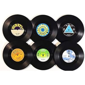 Eurowagens Set De 6 Sous-Verres Vintage En Vinyle - Publicité Eurowagens Set De 6 Sous-Verres Vintage En Vinyle - Publicité