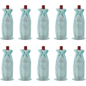 Uxcell 10 Pièces Pour Burlap, Sacs À Avec Cordons, Cadeau Pour Bouteille, Bleu - Publicité Uxcell 10 Pièces Pour Burlap, Sacs À Avec Cordons, Cadeau Pour Bouteille, Bleu - Publicité