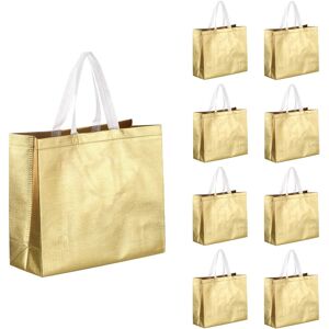 Uxcell 20 Pcs Sacs Cadeau Réutilisables Anniversaire Shopping Doré Brillant - Publicité Uxcell 20 Pcs Sacs Cadeau Réutilisables Anniversaire Shopping Doré Brillant - Publicité