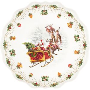Easy Life Plateau Rond Nostalgique De Noël 32cm En Porcelaine - Publicité Easy Life Plateau Rond Nostalgique De Noël 32cm En Porcelaine - Publicité