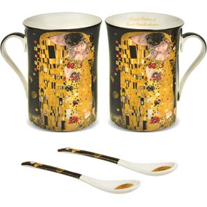 Queen Isabell Boîte Câdeau Tasses À Café Porcelaine Baiser De Gustav Klimt Noir 250 Ml - Publicité Queen Isabell Boîte Câdeau Tasses À Café Porcelaine Baiser De Gustav Klimt Noir 250 Ml - Publicité