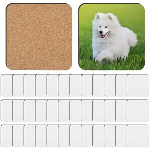 Eurowagens 36 Pcs Sous-Verres Blanks En Liège Pour Transfert Thermique - Publicité Eurowagens 36 Pcs Sous-Verres Blanks En Liège Pour Transfert Thermique - Publicité