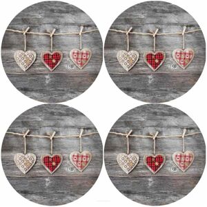 Sets De Table Universels Bertoni Ronds 33cm Hearts Ee125 - Publicité Sets De Table Universels Bertoni Ronds 33cm Hearts Ee125 - Publicité