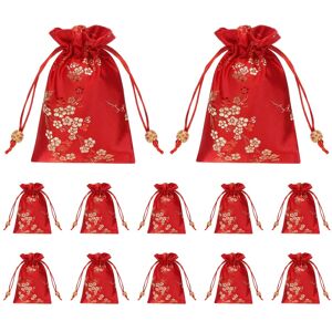 Uxcell 12pcs Pour Sacs En Satin Rouge 4x5.5\" Avec Broderie Et Cordon - Publicité Uxcell 12pcs Pour Sacs En Satin Rouge 4x5.5\" Avec Broderie Et Cordon - Publicité