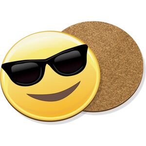Gift Base Sous-Verres Ronds En Carton - Visage Drôle Heureux - Publicité Gift Base Sous-Verres Ronds En Carton - Visage Drôle Heureux - Publicité