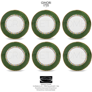 Richard Ginori Il Viaggio Di Nettuno 6 Asiettes Plats Amalfi Citron 24 Cm - Publicité Richard Ginori Il Viaggio Di Nettuno 6 Asiettes Plats Amalfi Citron 24 Cm - Publicité