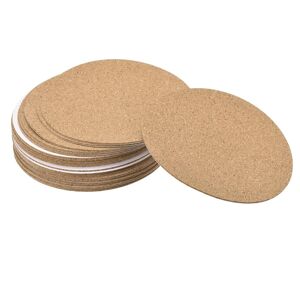Uxcell 100mm Dia Sous-Verres 1mm Épais Liège Coupe Tapis Autocollant Tampon 24pcs - Publicité Uxcell 100mm Dia Sous-Verres 1mm Épais Liège Coupe Tapis Autocollant Tampon 24pcs - Publicité