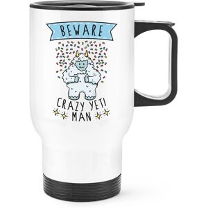 Gift Base Attention Fou Yeti Homme Voyage Tasse Avec Poignée - Drôle Thermal Flacon - Publicité Gift Base Attention Fou Yeti Homme Voyage Tasse Avec Poignée - Drôle Thermal Flacon - Publicité