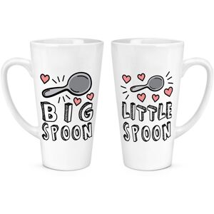 Gift Base Grand Cuillère & Little Spoon 483ml Tasse Café Au Lait Paire Couples Amour - Publicité Gift Base Grand Cuillère & Little Spoon 483ml Tasse Café Au Lait Paire Couples Amour - Publicité