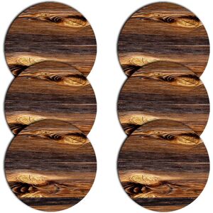 Set De Table Rond Bertoni 6 Pièces 33cm Bois Ee110 - Publicité Set De Table Rond Bertoni 6 Pièces 33cm Bois Ee110 - Publicité