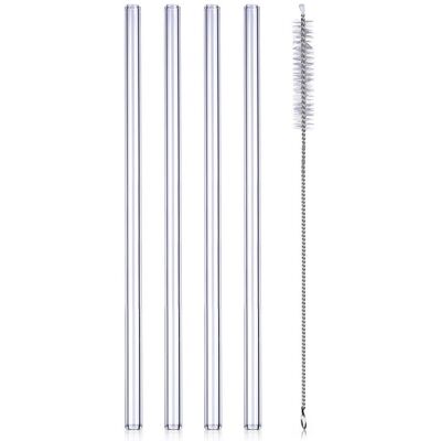 Artemis Lot De 4 Pailles En Verre Droites Réutilisables Avec Goupillon De Nettoyage - Publicité Artemis Lot De 4 Pailles En Verre Droites Réutilisables Avec Goupillon De Nettoyage - Publicité