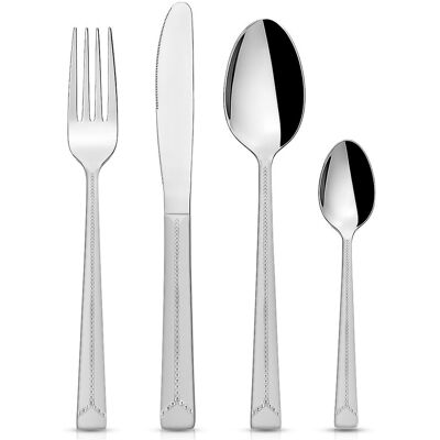 Artemis Ensemble De Couverts En Acier Pour 6 Personnes, 24 Pièces : Fourchette, Cuillère - Publicité Artemis Ensemble De Couverts En Acier Pour 6 Personnes, 24 Pièces : Fourchette, Cuillère - Publicité
