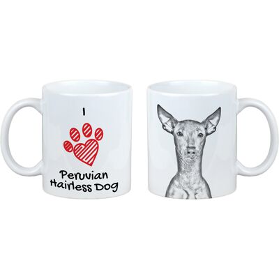 Tasse Peruvienne D'Un Chien Nu J'Aime Art-Chien - Publicité Tasse Peruvienne D'Un Chien Nu J'Aime Art-Chien - Publicité