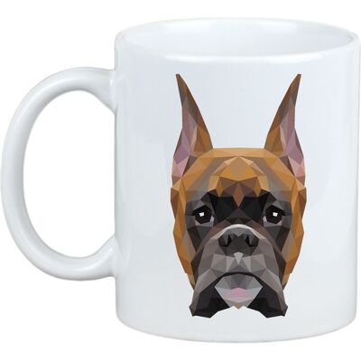 Boxer Géométrique Tasse Art-Chien - Publicité Boxer Géométrique Tasse Art-Chien - Publicité