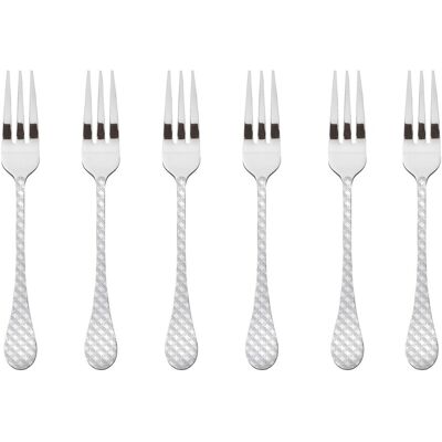 Sambonet - Taormina Fourchettes Douceur Set 6 Pièces Couverts Acier Inoxydable - Publicité Sambonet - Taormina Fourchettes Douceur Set 6 Pièces Couverts Acier Inoxydable - Publicité