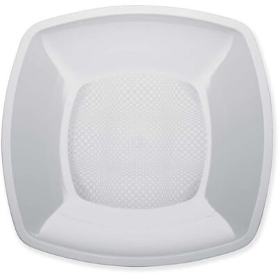 Gold Plast Assiettes Plates Carrées Blanches En Polypropylène 23x23 Cm 15pz Goldplast - Publicité Gold Plast Assiettes Plates Carrées Blanches En Polypropylène 23x23 Cm 15pz Goldplast - Publicité