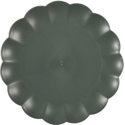 Sans Marque Assiette Plate Iris 25,5 Cm Gris Foncé En Plastique Pp - Publicité Sans Marque Assiette Plate Iris 25,5 Cm Gris Foncé En Plastique Pp - Publicité