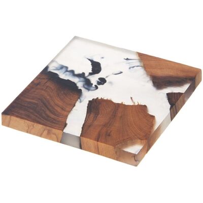 Sans Marque Dessous De Verre En Bois River 8x8 Cm - Publicité Sans Marque Dessous De Verre En Bois River 8x8 Cm - Publicité