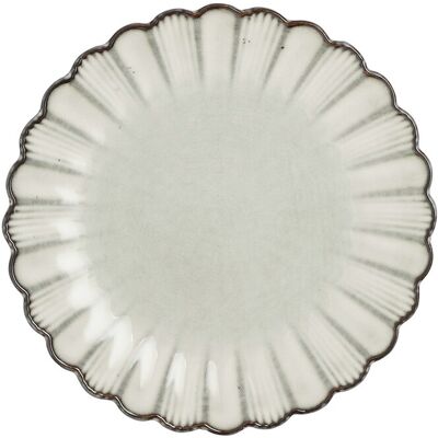 Mica Decorations Corfu Assiette Petit-Déjeuner - H3 X Ø21 Cm - Céramique - Gris - Publicité Mica Decorations Corfu Assiette Petit-Déjeuner - H3 X Ø21 Cm - Céramique - Gris - Publicité