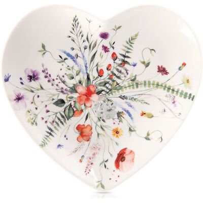 Sans Marque Talerz Deserowy Porcelanowy Serce Maki 17,5x17 Cm - Publicité Sans Marque Talerz Deserowy Porcelanowy Serce Maki 17,5x17 Cm - Publicité