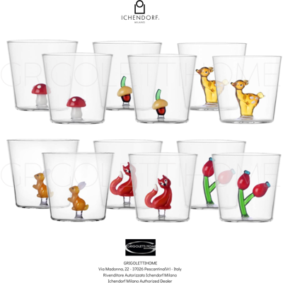 Ichendorf Milano Ichendorf - Noël - Contes Du Bois + Glands - Ensemble De 12 Verres Tumbler - Publicité Ichendorf Milano Ichendorf - Noël - Contes Du Bois + Glands - Ensemble De 12 Verres Tumbler - Publicité