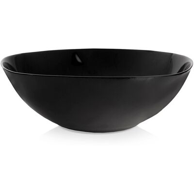 Sans Marque Saladier En Verre Noir Luna 25 Cm, 2 L - Publicité Sans Marque Saladier En Verre Noir Luna 25 Cm, 2 L - Publicité