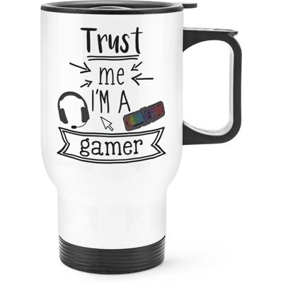 Gift Base Trust Me I'M A Gamer Jeu Voyage Tasse Avec Anse Drôle Blague Meilleur Favourite - Publicité Gift Base Trust Me I'M A Gamer Jeu Voyage Tasse Avec Anse Drôle Blague Meilleur Favourite - Publicité