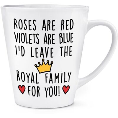 Gift Base Roses Sont Rouge Violets Bleu Congé Royal Famille 341ml Latte Tasse St.Valentin - Publicité Gift Base Roses Sont Rouge Violets Bleu Congé Royal Famille 341ml Latte Tasse St.Valentin - Publicité