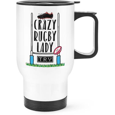 Gift Base Mug Café Crazy Rugby Lady Beige Avec Poignée Mignon Gobelet Thermique - Publicité Gift Base Mug Café Crazy Rugby Lady Beige Avec Poignée Mignon Gobelet Thermique - Publicité