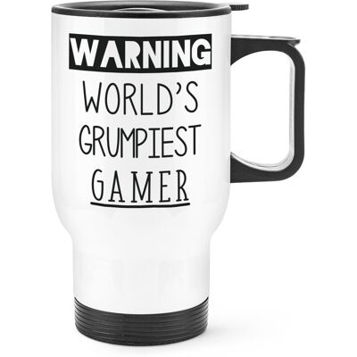 Gift Base Avertissement World'S Le Plus Grincheux Gamer Jeu Voyage Tasse Avec Anse Awesome - Publicité Gift Base Avertissement World'S Le Plus Grincheux Gamer Jeu Voyage Tasse Avec Anse Awesome - Publicité
