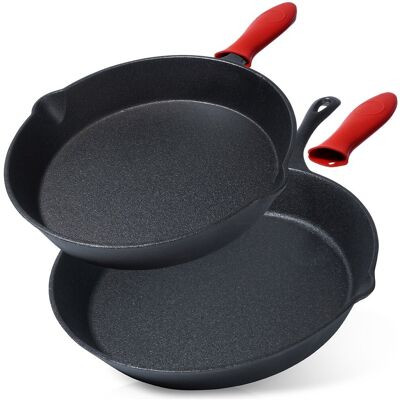 Sans Marque Zestaw Patelni Żeliwnych Z Silikonową Nakładką Cast Line 25 Cm / 30 Cm 2 Szt. Publicité Sans Marque Zestaw Patelni Żeliwnych Z Silikonową Nakładką Cast Line 25 Cm / 30 Cm 2 Szt. Publicité