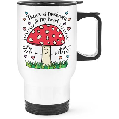 Gift Base Il Y A So Champignon En My Heart Pour Vous Voyage Tasse Avec Anse - St.Valentin - Publicité Gift Base Il Y A So Champignon En My Heart Pour Vous Voyage Tasse Avec Anse - St.Valentin - Publicité