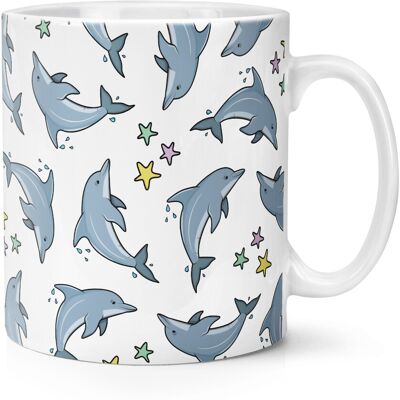 Gift Base Tasse Mug 10oz Motif Dauphin Étoiles - Animal Amusant Mignon Mer Océan - Publicité Gift Base Tasse Mug 10oz Motif Dauphin Étoiles - Animal Amusant Mignon Mer Océan - Publicité