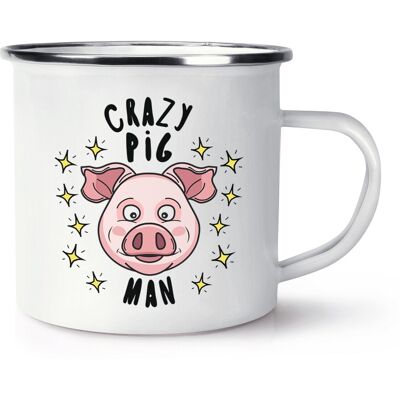 Gift Base Tasse En Émail Crazy Pig Man Stars, Blague Amusante, Animal De Ferme - Publicité Gift Base Tasse En Émail Crazy Pig Man Stars, Blague Amusante, Animal De Ferme - Publicité