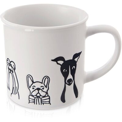 Sans Marque Kubek Ceramiczny Biały Psy 500 Ml - Publicité Sans Marque Kubek Ceramiczny Biały Psy 500 Ml - Publicité