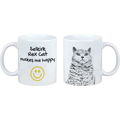 Tasse Selkirk Rex Avec Chat Me Rend Heureux. Art-Chien - Publicité Tasse Selkirk Rex Avec Chat Me Rend Heureux. Art-Chien - Publicité