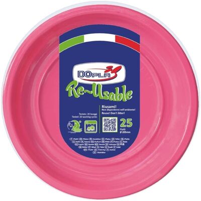 Assiettes Foncées Fuchsia Réutilisables Dopla - Dinner Plates - Publicité Assiettes Foncées Fuchsia Réutilisables Dopla - Dinner Plates - Publicité