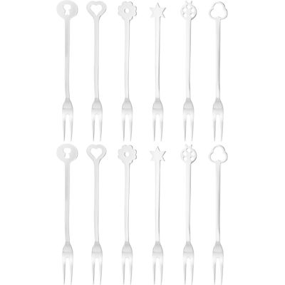 Sambonet Fête Porte-Bonheur Fourchettes Dessert Apéritif Set 12 Pièces Acier I - Publicité Sambonet Fête Porte-Bonheur Fourchettes Dessert Apéritif Set 12 Pièces Acier I - Publicité