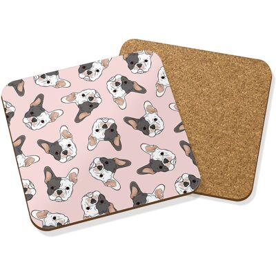 Gift Base Bouledogue Français Rose Dessous Tapis Liège Carré - Animal Chien Drôle Mignon - Publicité Gift Base Bouledogue Français Rose Dessous Tapis Liège Carré - Animal Chien Drôle Mignon - Publicité