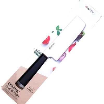 Kyocera : Nakiri Couteau Céramique (Zirconium) Pour Légumes Cm.15 (Made In - Publicité Kyocera : Nakiri Couteau Céramique (Zirconium) Pour Légumes Cm.15 (Made In - Publicité
