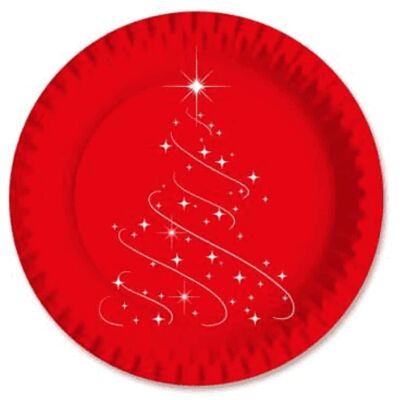Assiettes Fruits Carton Rouge Magic Xmas Ø 18 Cm 10 Pz - Dopla - Fête Noël - Publicité Assiettes Fruits Carton Rouge Magic Xmas Ø 18 Cm 10 Pz - Dopla - Fête Noël - Publicité