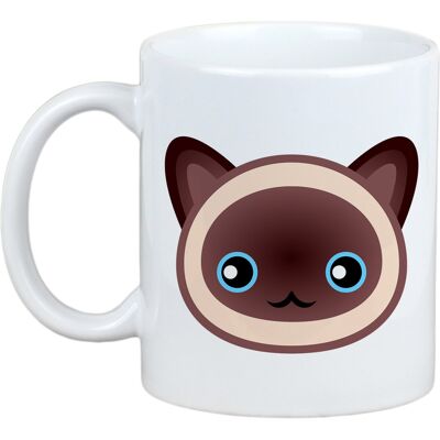 Tasse Siam Avec Art De Chat-Dog - Publicité Tasse Siam Avec Art De Chat-Dog - Publicité